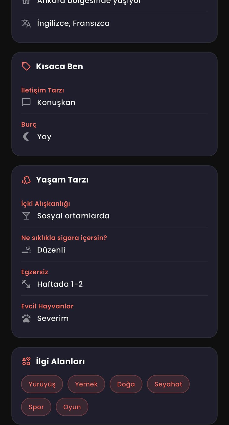 What a profile actually says