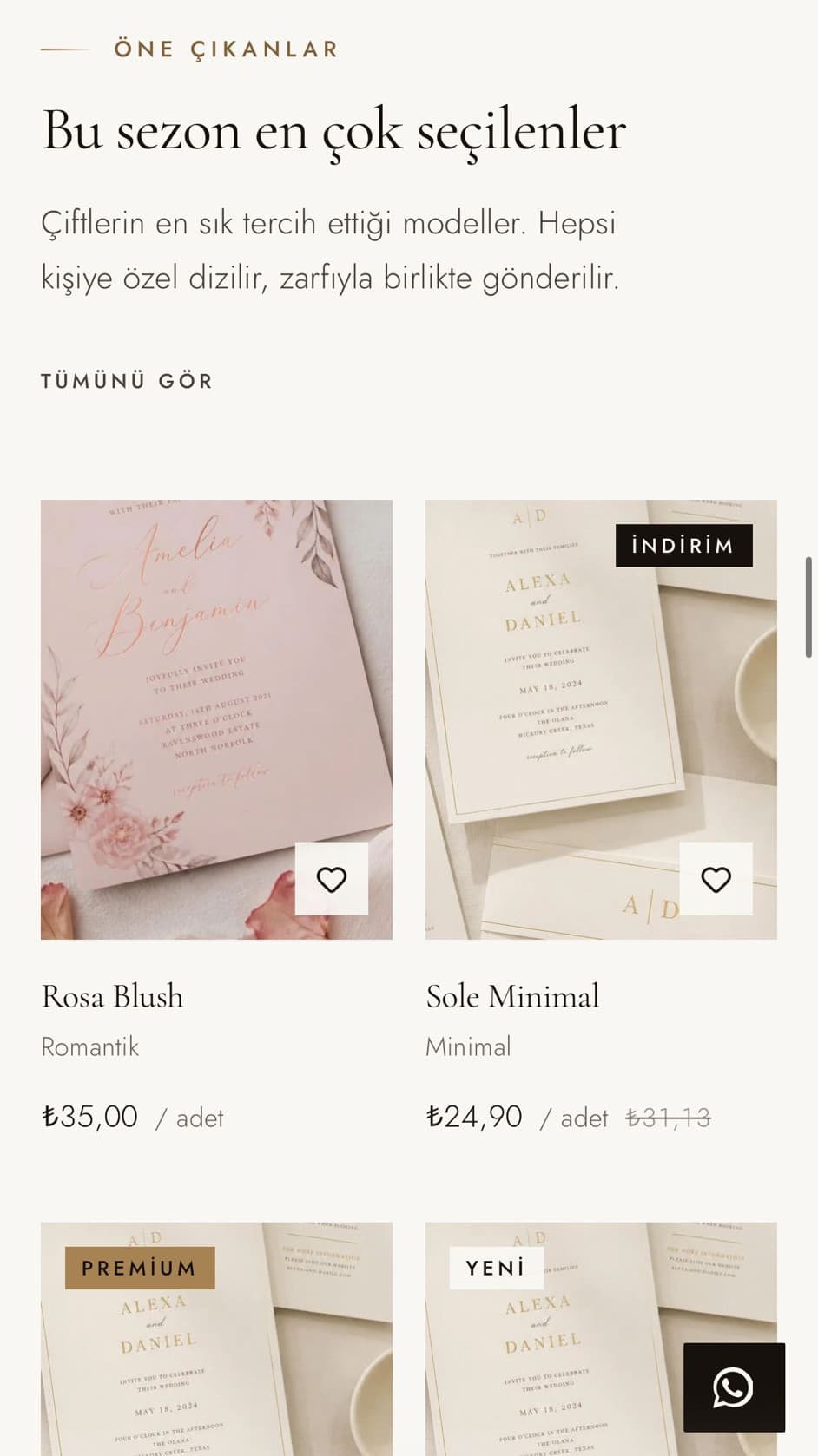 Catalogue and pricing